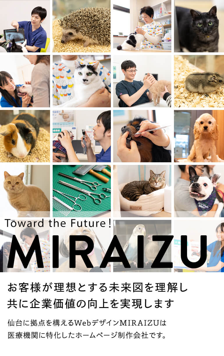 お客様が理想とする未来図を理解し共に企業価値の向上を実現します 仙台に拠点を構えるWebデザインMIRAIZU/ミライズはWEBサイトを⼿がける広告代理店です。地⽅企業にデジタル経営の促進を図り、世の中に魅⼒を伝えられるような情報を配信します。